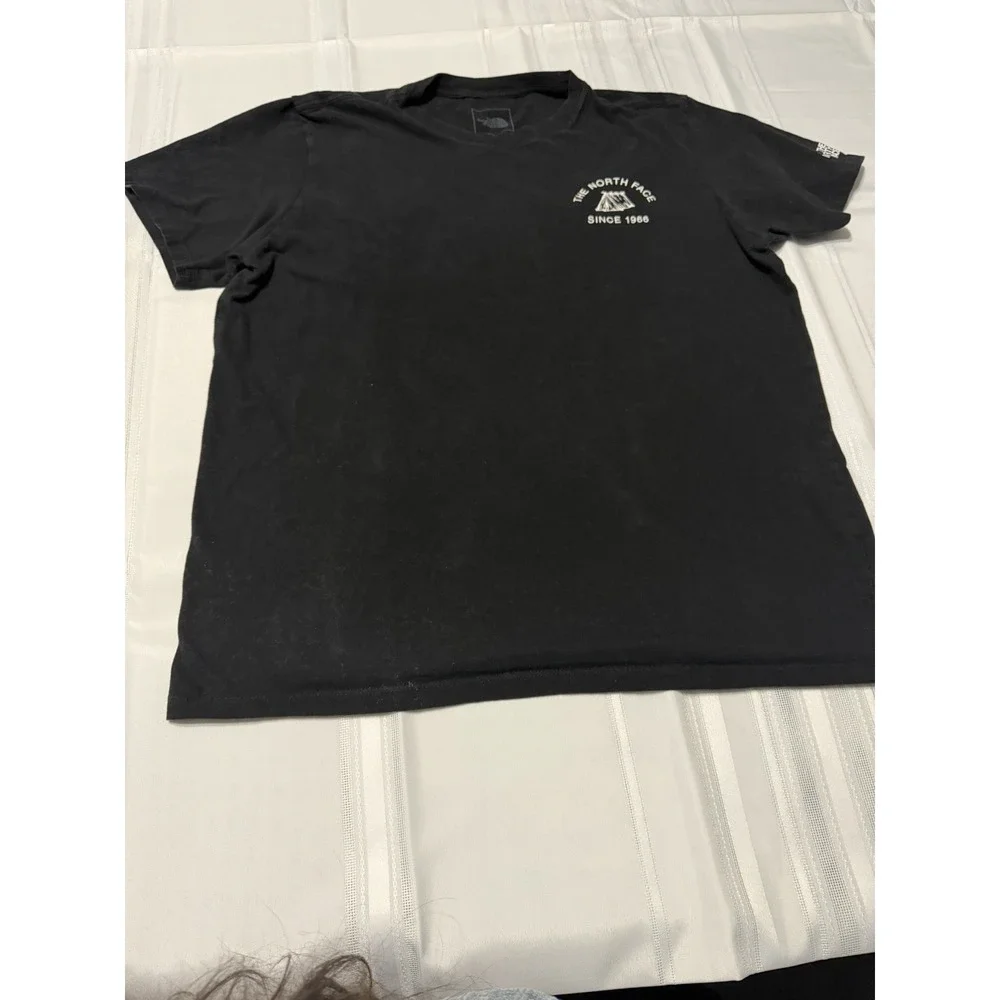 The North Face Mens Black Graphic T-Shirt Vintage Y2K Since 1966 Tent Logo XL